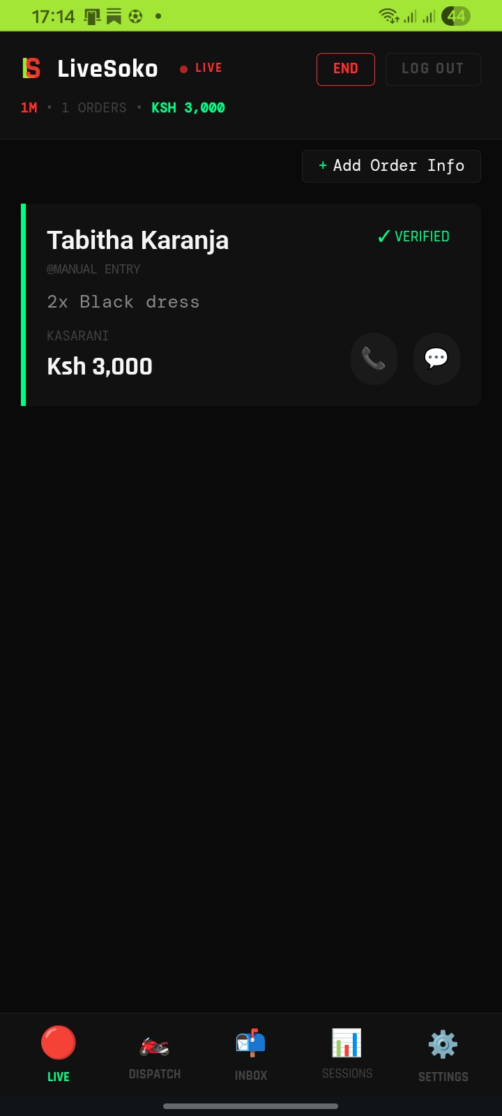 Live Feed with Auto M-Pesa Verification